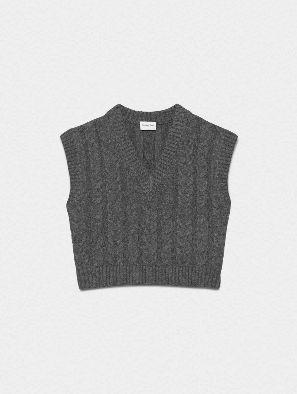 Aritzia Winston Sweater Vest Size L In Heather Charcoal
